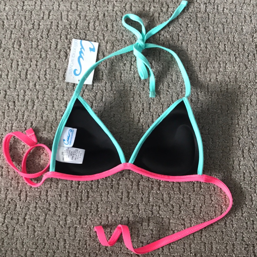 🚫SOLD NWT California Waves 🌵🍉 ☀️ Bikini top XS - Picture 6 of 6